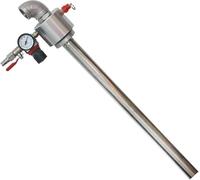 Pneumatic Drum Oil Transfer Pump - Air Operated with Pressure Gauge & Safety Valve for Engine Oil, Hydraulic Oil, Fuel & Other Liquids - Efficient Liquid Transfer Solution