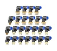 Pneumatic Elbow Quick Connector Brass Thread Adapter 360 Rotating for Air Pipe Piping Systems Industrial Automation