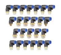 Pneumatic Elbow Quick Connector Brass Thread Fitting 360 Rotating Leak Proof for Air Compressor Piping Systems Industrial Use