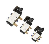 Pneumatic Electric Solenoid Valve 5 Way 2 Position Control Air Gas Magnetic 4V110-06 4V210-08 4V310-10 4V410-15 DC12V 24V AC220V(4V110-06 PC8-01,DC12)