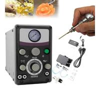 Pneumatic Engraver Machine, Dual-Head Hand Engraving Tool 400-8000 RPM for Jewelry, Crafts and Wrought Iron, 220V Power Supply