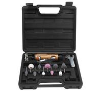 Pneumatic Engraving Machine Mini Angle Die Grinder High Performance Air Grinding Tool with 25000rpm No Load Speed for Metal Engraving Polishing Grinding Includes 10 Grinding Heads (EU Style)