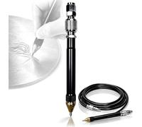 Pneumatic Engraving Pen, Air-Powered Metal Etching Tool, 38000 BPM Impact Engraver, Handheld Metal Scribe with Tungsten Carbide Tip for Precision Engraving