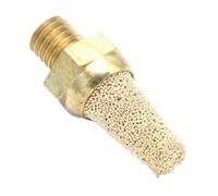Pneumatic exhaust silencer 10pcs M5x0.8 Metric Male Brass Tall Cylinder Pneumatic Air Breather Silence Vent Muffler Connector fitting