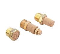 Pneumatic exhaust silencer 10PCS Pneumatic Copper Fitting M5 1/8 1/4 3/8 1/2 BSP Male Thread Exhaust Muffler Silencer Air Noise Brass(Grass green)
