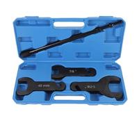 Pneumatic Fan Clutch Wrench Set Durable Steel Fan Clutch Removal Tool Kit with Blow Molded Case for SUVs Trucks 8PCS 32mm 36mm 40mm 47mm 7/8in 1 7/8in 2in Drive Wrenches 17in Long