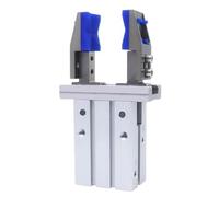 Pneumatic Finger Cylinder MHZ2 Series Small Parallel Air Claw Fixture 10D/16D/20D/25D with Flat Arc Clamp(25D 2 Holes)