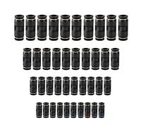 Pneumatic Fitting Black Straight Push Plastic Connector 6/8/10/12mm Trachea PU 40/50/60/70pcs(30PCS PU10)