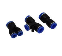 Pneumatic Fitting PG T-Type Reducing Tee Straight Through 4 to 12mm Plastic Hose Quick Couplings 1Pcs(PEG,10-6)