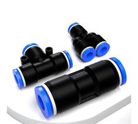 Pneumatic Fitting Pipe Air Connector Tube Quick Release Fittings Water Push in Hose Plastic 4/6/8/10/12/14mm PU PV PY PE HVFF Connectors 1Pcs(PU,4mm)