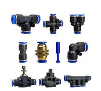 Pneumatic Fitting Pipe Connector Tube Air Quick Fittings Water Push in Hose Couping 4mm 6mm 8mm 10mm 12mm 14mm PU PV PE PY PK 1Pcs(PV,14mm)
