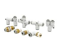Pneumatic Fitting Pipe Connectors 1/4 1/2 6mm 8mm BSP(8-04 (8mm-1l2),PC)