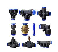 Pneumatic Fitting Pipe Gas Connectors Direct Thrust 4 to 12mm Plastic Hose Quick Couplings 10PCS A Lot PY/PU/PV/PE/HVFF/SA/PK(PM,USE 6MM Hose_10 PCS)