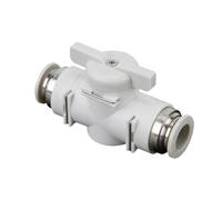 Pneumatic Fitting Plastics Pipe Connectors White Fittings 6mm 8mm Adapter Thread Tube Connector 1Pcs(BUC,6mm)