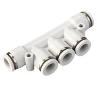 Pneumatic Fitting Plastics Pipe Connectors White Fittings 6mm 8mm Adapter Thread Tube Connector 1Pcs(PK,6mm)
