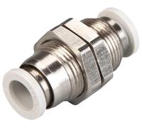 Pneumatic Fitting Plastics Pipe Connectors White Fittings 6mm 8mm Adapter Thread Tube Connector 1Pcs(PM,6mm)
