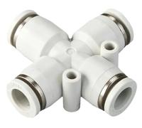Pneumatic Fitting Plastics Pipe Connectors White Fittings 6mm 8mm Adapter Thread Tube Connector 1Pcs(PZA,12mm)