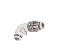Pneumatic Fitting Plastics Pipe Connectors White Fittings 6mm 8mm Adapter Thread Tube Connector 1Pcs(PLM,8mm)