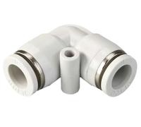 Pneumatic Fitting Plastics Pipe Connectors White Fittings 6mm 8mm Adapter Thread Tube Connector 1Pcs(PV,6mm)