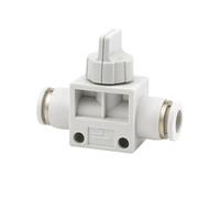 Pneumatic Fitting Plastics Pipe Connectors White Fittings 6mm 8mm Adapter Thread Tube Connector 1Pcs(HVFF,8mm)