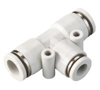 Pneumatic Fitting Plastics Pipe Connectors White Fittings 6mm 8mm Adapter Thread Tube Connector 1Pcs(SA,16mm)