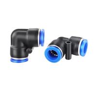Pneumatic Fittings 10PCS Pneumatic Quick Fitting PV 90 Degree Elbow Plastic 4mm-12mm Air Parts Pipe Push in Water Connector(PV-6,50 PCS)