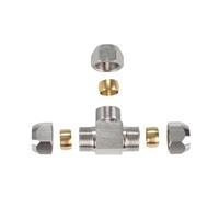 Pneumatic Fittings Brass 4-16mm OD Tube Compression Ferrule, Tubing Compression Fitting Connector 1 Piece(PE,8mm)