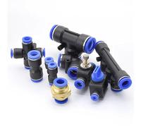 Pneumatic Fittings Pipe Connectors Quick Release Connector PU PY PK PE PV SA 12mm Push in Hose Couping 50/100Pcs (PE(100PCS))