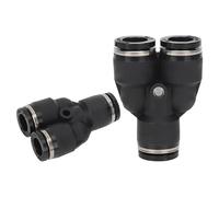 Pneumatic Fittings PY5/32 1/8 1/4 3/16 3/8 Y Adapters One Touch Quick Release Fitting Connector 10Pcs(PY 1I8)
