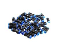 Pneumatic Fittings Straight Push Plastic Connector 6/8/10/12mm Trachea Connectors PU & Air Water Hose Tube Gas 30/40pcs(10mm x 30Pcs)