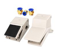 Pneumatic Foot Pedal Valve 3/2 5/2 Way Rubber Nonslip 2 Position 3 4 5 Port Pressure Control FV320 4F210-08(with 8mm Fitting)