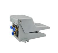 Pneumatic Foot Switch 4F210-08 2 Position 5 Way Momentary Air Tool Foot Pneumatic Pedal Valve Switch4F210-08L Lock(with 8mm Fittings,4F210-08 L)