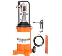 Pneumatic Grease Pump Set - Air Operated Grease Pump with 6M High Pressure Hydraulic Hose for Construction Machinery and Farm Equipment - 0.85L/Min, 30-40Mpa