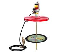 Pneumatic Grease Pump with 16ft Tubing, 55 Gallon Drum Compatibility, 0.85L/min Discharge, Pressure Ratio 50:1, Includes Drum Cover & Booster Gun