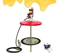 Pneumatic Grease Pump with Brass Silencer, Low-Noise, 0.6-0.8mpa Safe Operating Range, Includes 3 Pump Rod Sizes for Ports & Agricultural Vehicles