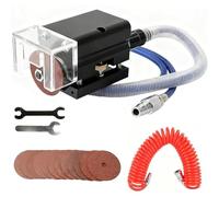 Pneumatic Grinder with Air Connection and Abrasive Wheel for Portable Groove Grinding and Cutting