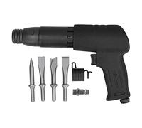 Pneumatic Hammer Shovel Tool Industrial Powerful Straight Type Air Chisel 250 KP767 for Construction Demolition Alloy Steel Material 10mm Handle Diameter 4 Shovel Heads Included (I Style)