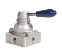 Pneumatic Hand Lever Valve 4HV210-08/230-10/410-15/430-20 4/3 4/2 Way Manual Rotary Valve(4HV330-10,with Lock (L))