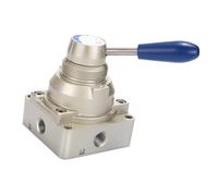 Pneumatic Hand Lever Valve, 4HV410/430-20 4/2 4/3 Way 3/4" PT Thread Large Flow Manual Air Control Valve(4HV410-20,Basic Type)
