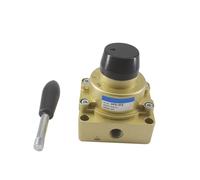 Pneumatic Hand Pull Valve Pneumatic Air Hand Valve 4 Way 3 Position Hand-Operated Direct Acting Manual Control(HV-02)