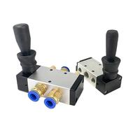 Pneumatic Hand Valve Electromagnetic 2 Position 5 Port Solenoid Valve 4H210-06/08 4H310-08/10 4H410-15(4H210-06,with 12mm Fittings)