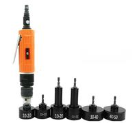 Pneumatic Handheld Bottle Capper with 6 Capping Heads, 2500RPM Adjustable Speed, 3/8" 10mm Collet for Φ10-50mm Bottle Cap
