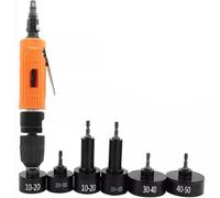 Pneumatic Handheld Bottle Capper with 6 Capping Heads, 2500RPM Adjustable Speed, 3/8" 10mm Collet for Φ10-50mm Bottle Cap