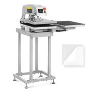 Pneumatic Heat Press Double 40 x 50 cm With Base - Production Equipment by MSW Metallic silver