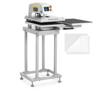 Pneumatic Heat Press Double 40 x 60 cm With Base - Production Equipment by MSW Metallic silver