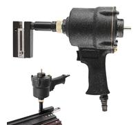 Pneumatic Hole Puncher, Industrial Air Punching Machine with 360° Rotation Clamp Head and Adjustable Margins for Doors, Windows, Iron, and Aluminum Plate