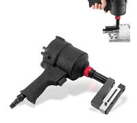 Pneumatic Hole Puncher with Adjustable Margins, 360° Rotation Clamp Head, Heavy Duty Metal Iron Plate for Round Holes in Factory and Home Use