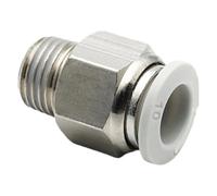 Pneumatic Hose Connector White air Connector 1/4 1/2 6mm 8mm Threaded Quick Connector air Pipe Hose Connector(6-04 (6mm-1l2),PC)