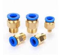 Pneumatic Hose Fitting PC 8mm 10mm 12mm Thread M6*1 M8*1 M8*1.25 M10*1 M10*1.5 M12 M14 M16 M20 Pipe Connector Hose Fittings 1Pcs(M14x2,PC10)