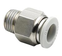 Pneumatic Hose Fitting White Air Fitting 1/4 1/2 6mm 8mm Thread Quick Connector Coupling Trachea Hose Fitting 1Pcs(4-M5 (4mm-M5),PC)